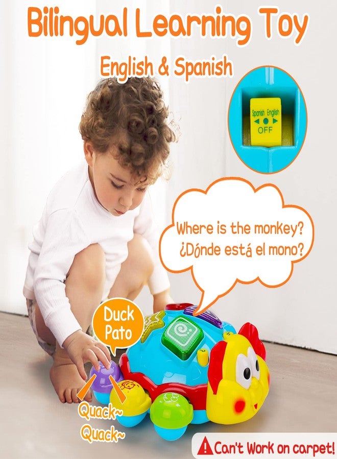AugToy Baby Crawling Toys 6-12 Months, Infant Spanish English Bilingual Learning 0-6 7 8 9 10 11 12-18 Month Old Boy Girl, Musical Light Up Tummy Time Educational Development Toddler Toys 1 2 Year Old Gifts - Image 3